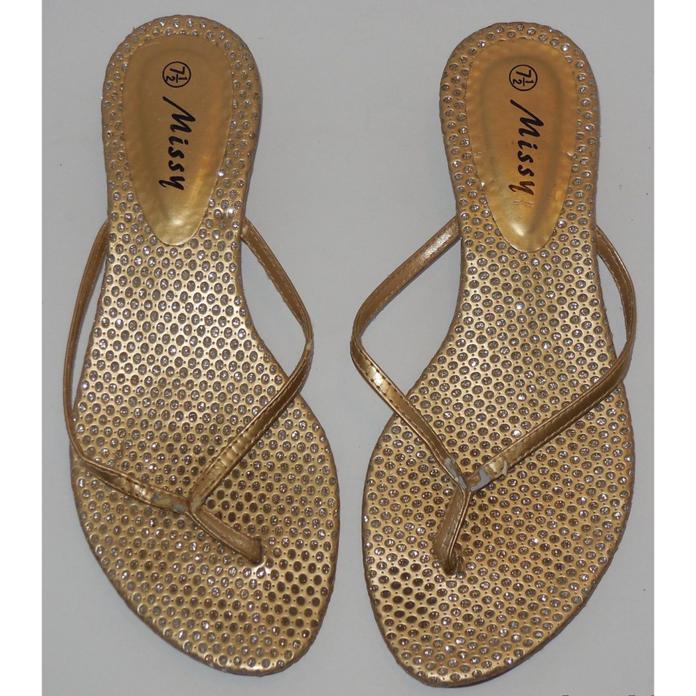 Missy gold sandals sz 7.5
